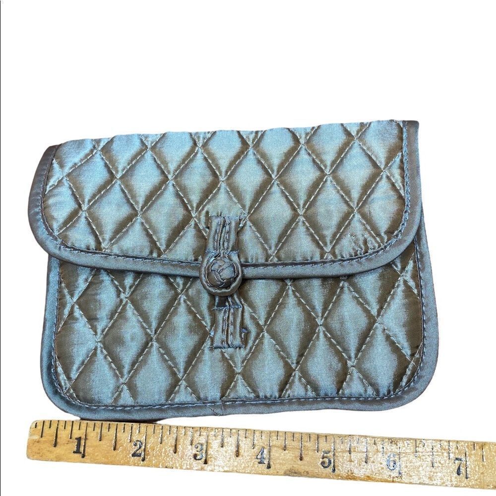Brighton “Your True Color" Quilted Cosmetic Bag Travel Jewelry Pouches khaki